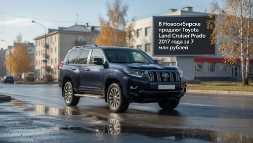 В Новосибирске продают Toyota Land Cruiser Prado 2017 года за 7 млн рублей