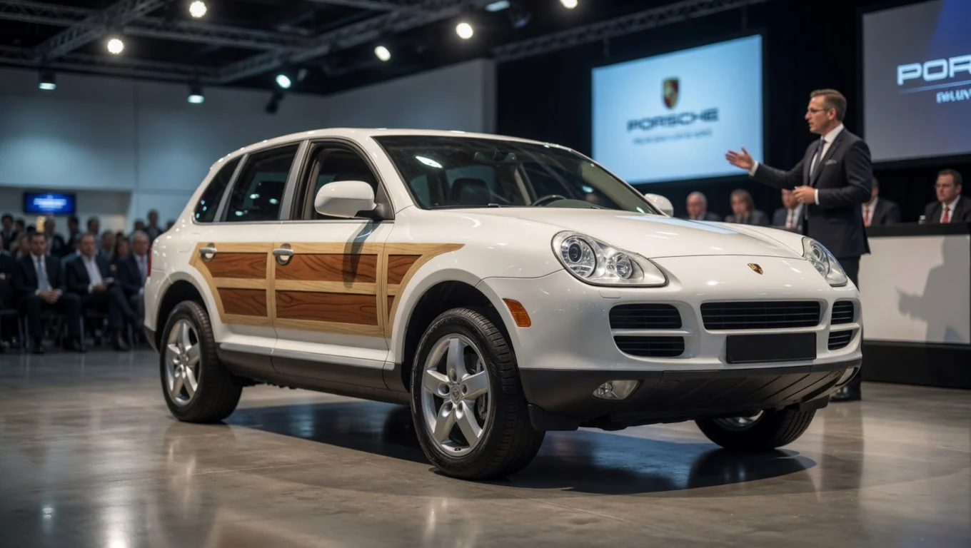На аукционе продали Porsche Cayenne 2005 года с отделкой под дерево