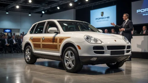 На аукционе продали Porsche Cayenne 2005 года с отделкой под дерево
