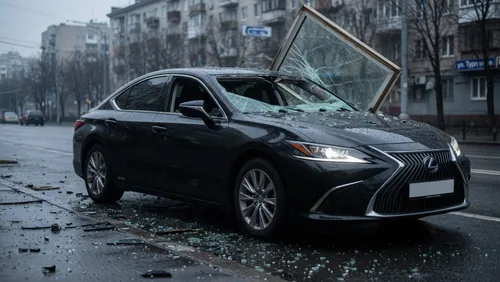 В Хабаровске ураганное окно раздавило Lexus: суд взыскал компенсацию