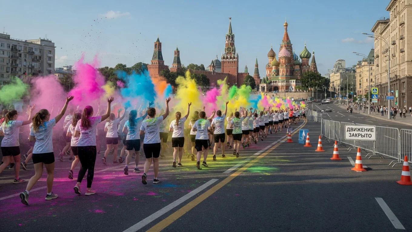 Центр Москвы перекроют 7 июня из-за «Красочного забега»