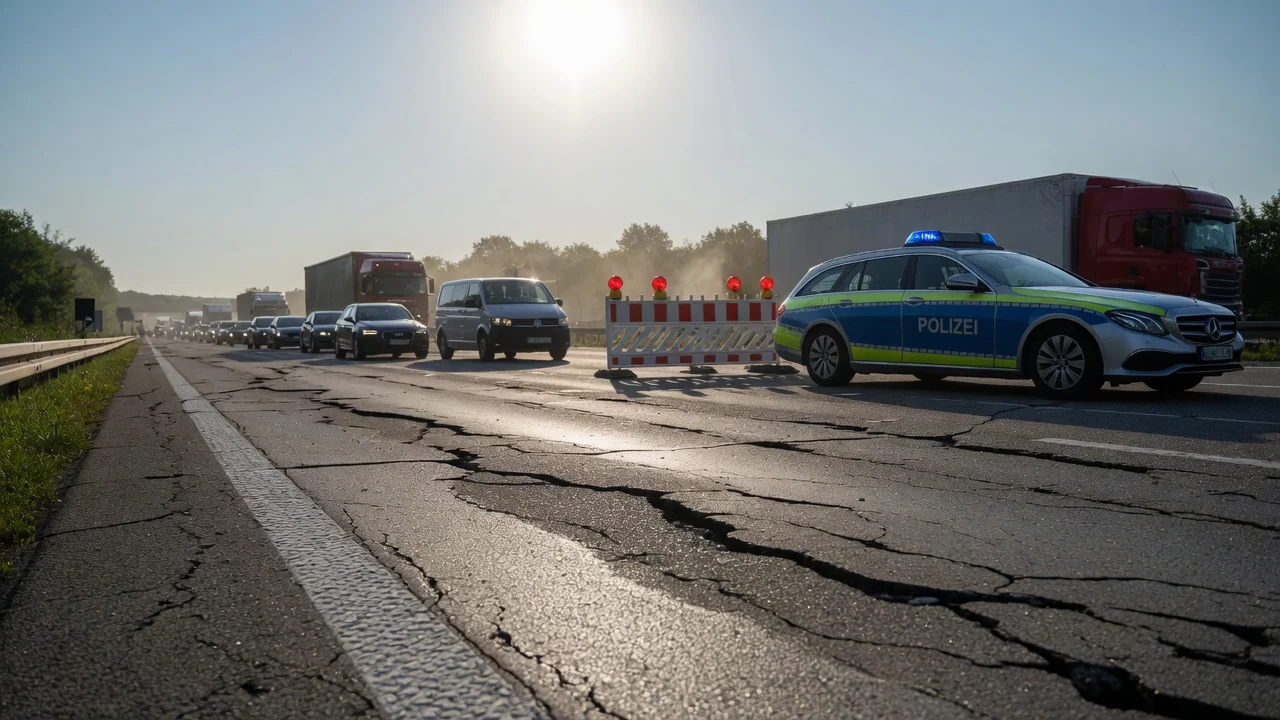 Жара повредила автобаны Германии: на трассах ввели перекрытия