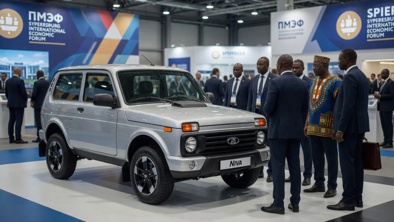 Делегация из Африки оценила обновленную Lada Niva Legend на ПМЭФ