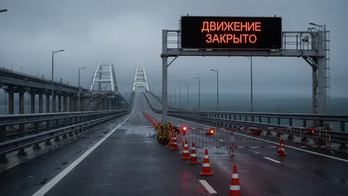 Движение машин по Крымскому мосту приостановлено