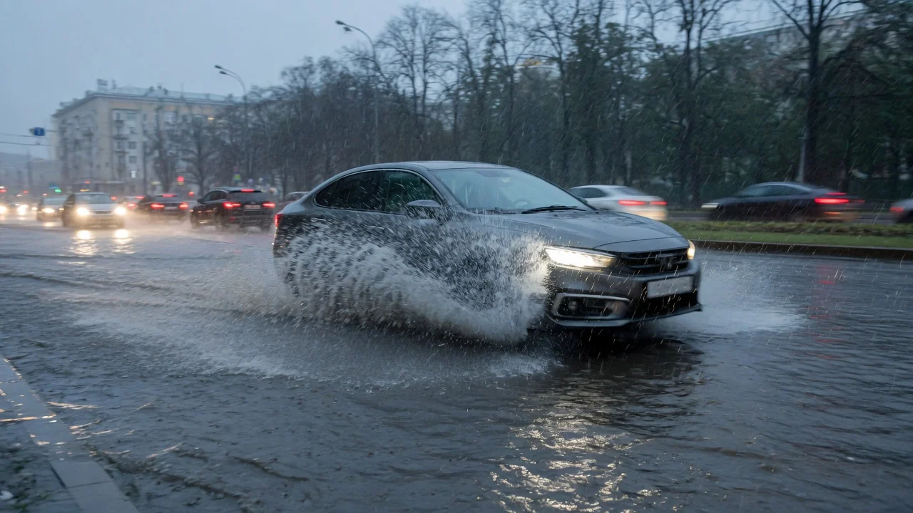 В Москве водителей предупредили об осторожности из-за дождей и ветра