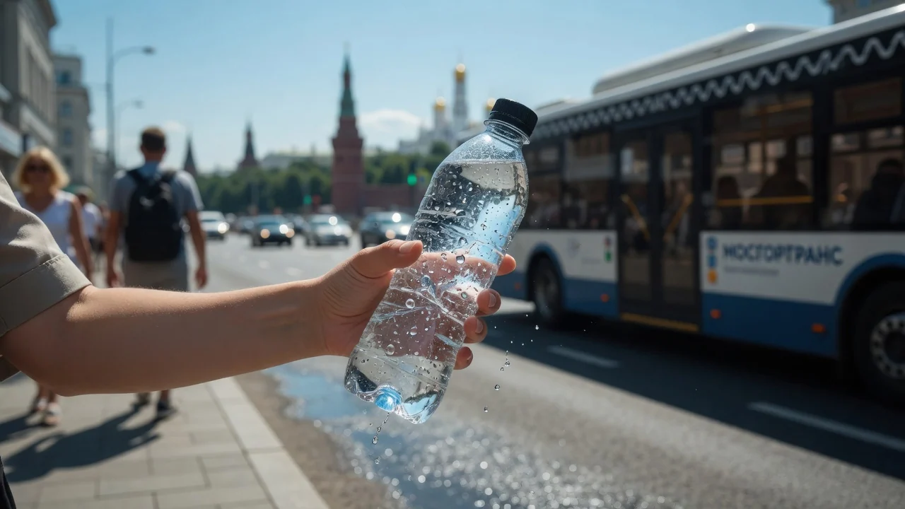 В московском транспорте начали раздавать бесплатную воду в жару