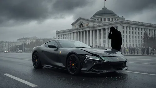 Водитель Ferrari после ДТП у Дома правительства оказался без ОСАГО
